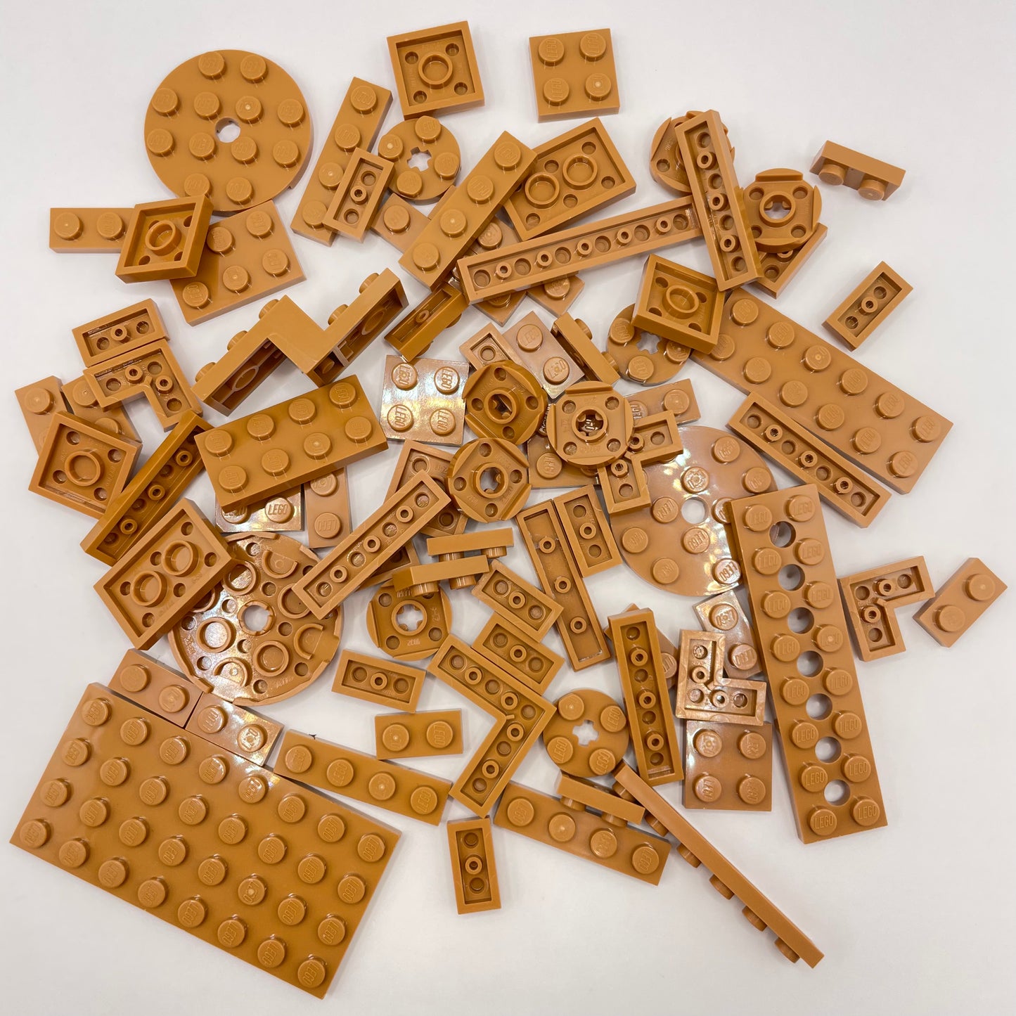 LEGO Plates, Medium Nougat, Approx. 50g
