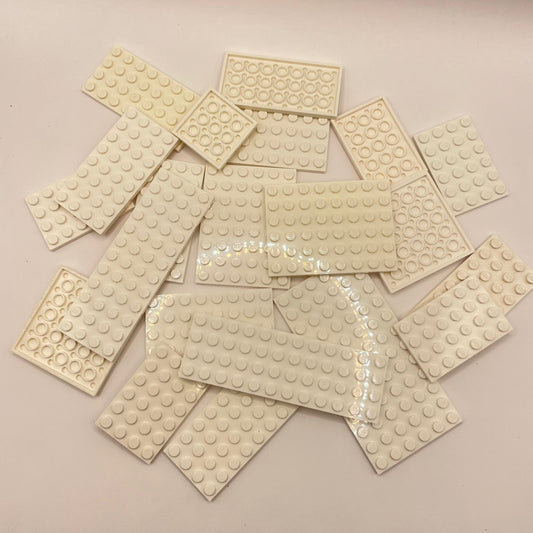 LEGO Medium - Large Plates, White, Approx. 100g