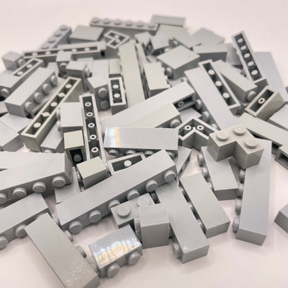 LEGO Bricks 1x Wide, Short, Light Bluish Grey, Approx. 100g