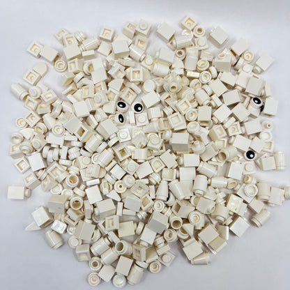 LEGO Greebling, 1x1, White with Some Eyes, Approx. 75g