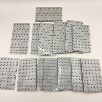 LEGO Plates 6x10, 6x12, Light Bluish Grey, 16 pieces,