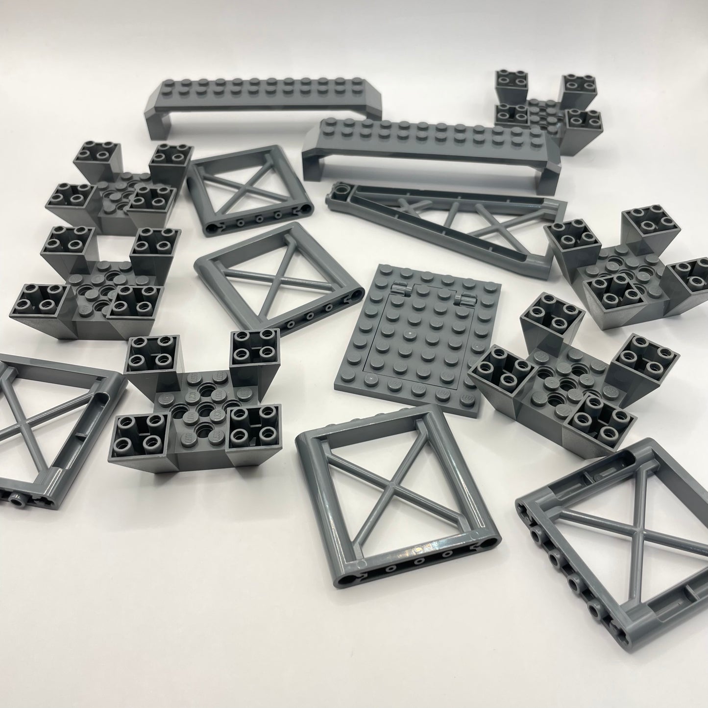 LEGO Large Slopes and Girders, Dark Bluish Grey, Building, Approx. 110g