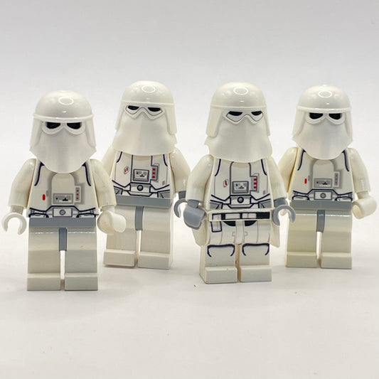 LEGO Snow Troopers, Mix and Match, Star Wars, Minifigure (Pack of 4) Some Faded, Incomplete