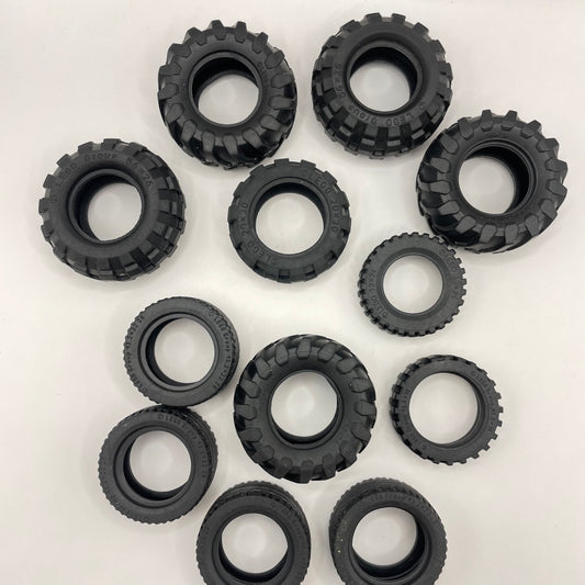 LEGO Medium Tyres, Black, 12 Pieces