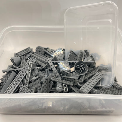 LEGO Random Selection, Dark Bluish Grey, Mixed Bricks, Bulk, Approx. 500g