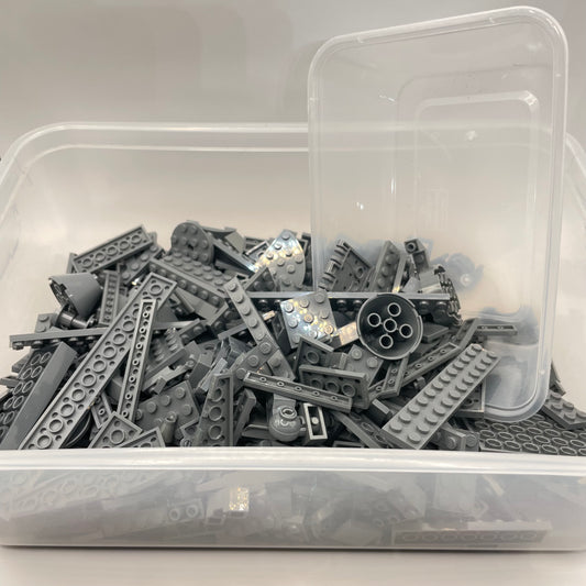 LEGO Random Selection, Dark Bluish Grey, Mixed Bricks, Bulk, Approx. 500g