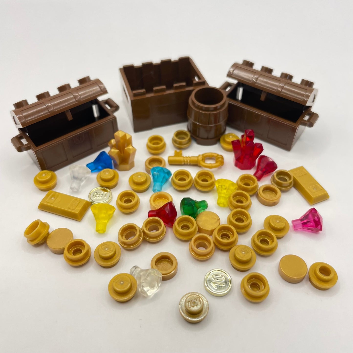 LEGO Treasure, Chests, Crates, Gems and Money, Mixed Pieces, Mixed Colours 50 Pieces