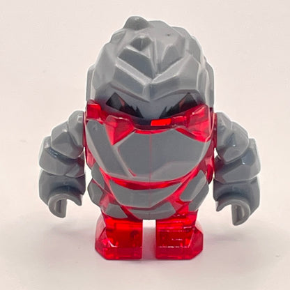 LEGO Rock Monster - Meltrox (Trans-Red), Power Miners, Minifigure (pm003) marked