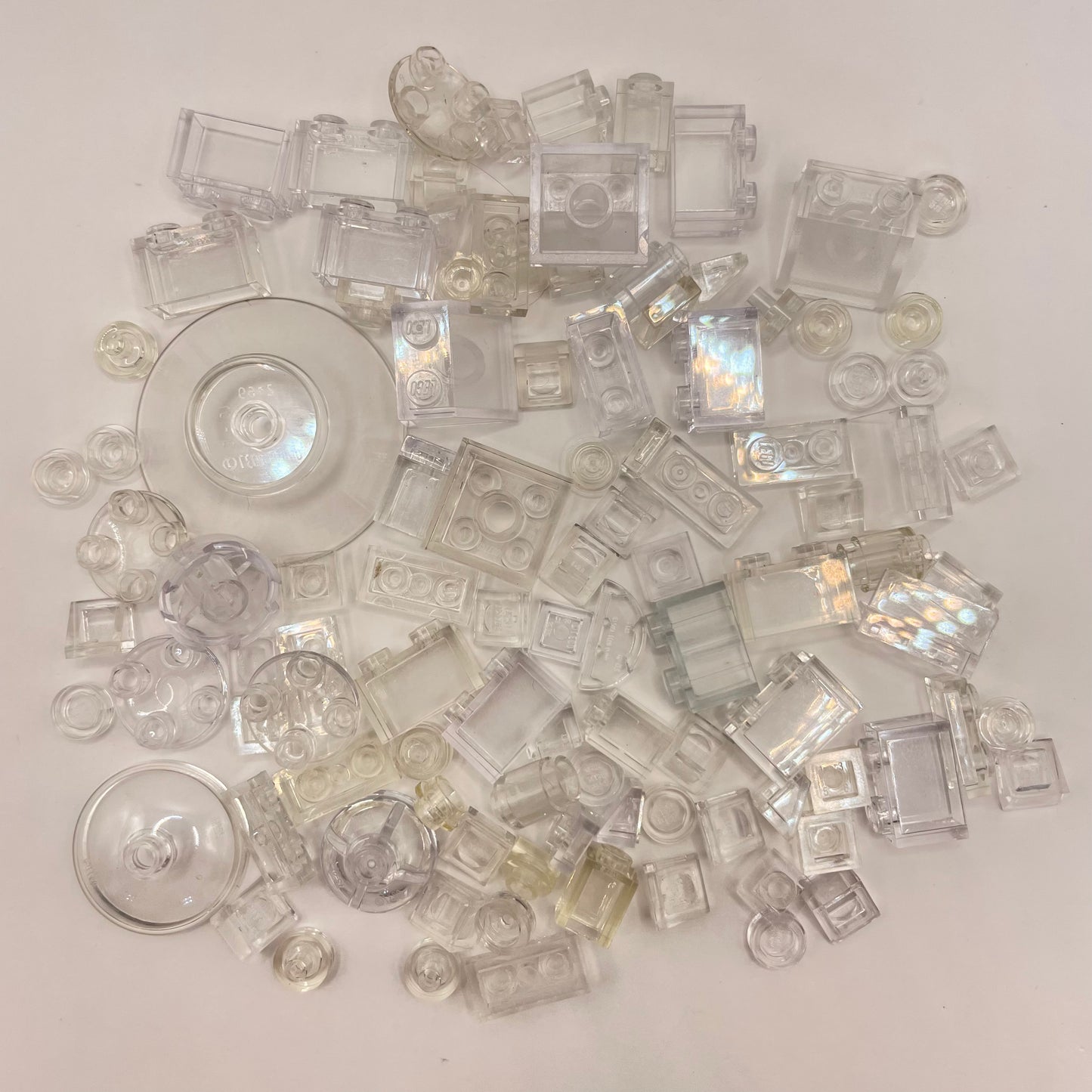 LEGO Transparent Clear, Mixed Pieces, Approx. 40g