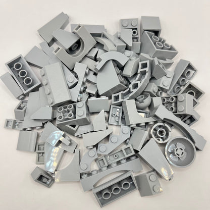 LEGO Light Bluish Grey, Slopes and Arches, Approx. 90g