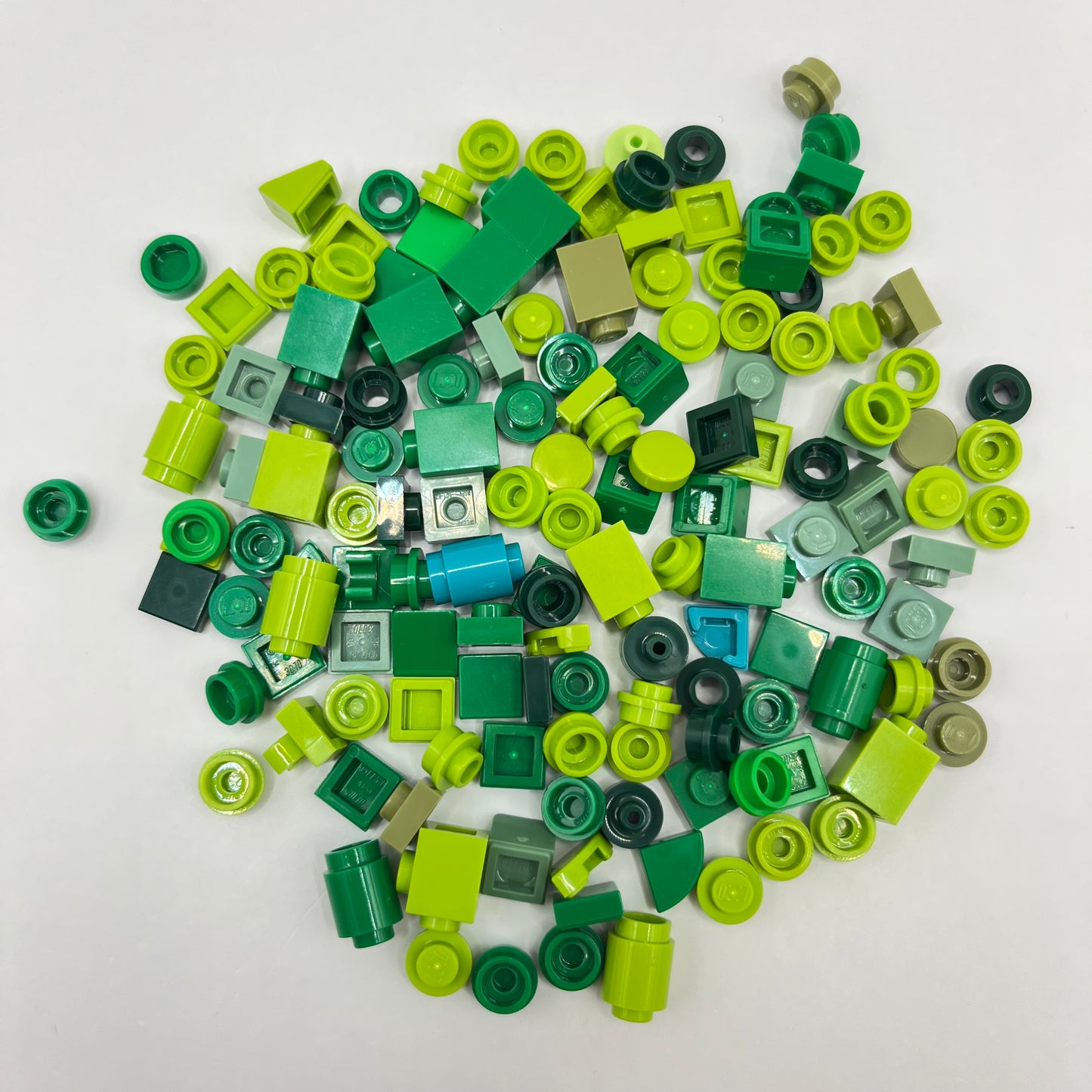 LEGO Greebling, 1x1, Mixed Green, Approx. 23g