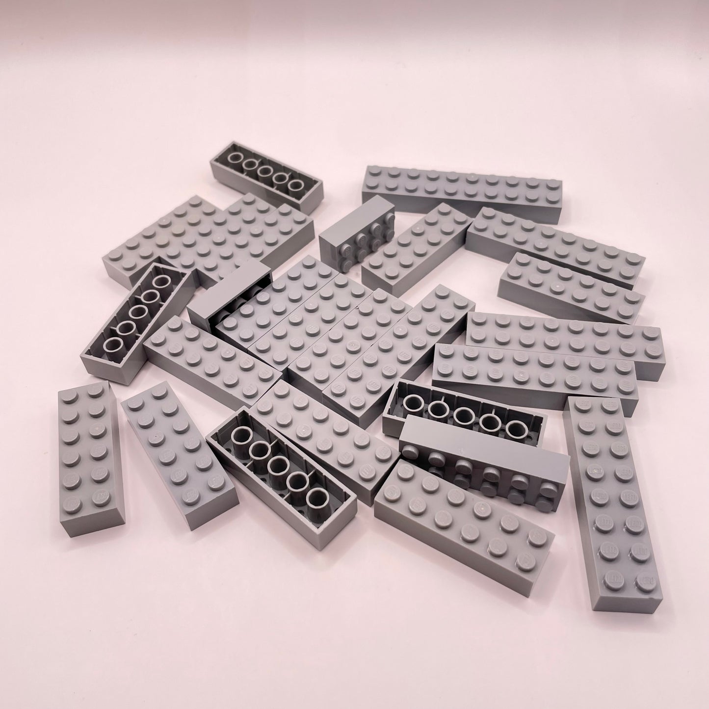 LEGO Bricks 2x Wide, Long, Light Bluish Grey, Approx. 85g