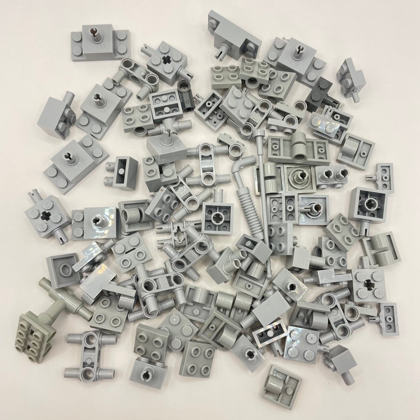 LEGO Vehicle Axles and Hubs, Light Bluish Grey, Approx. 95g