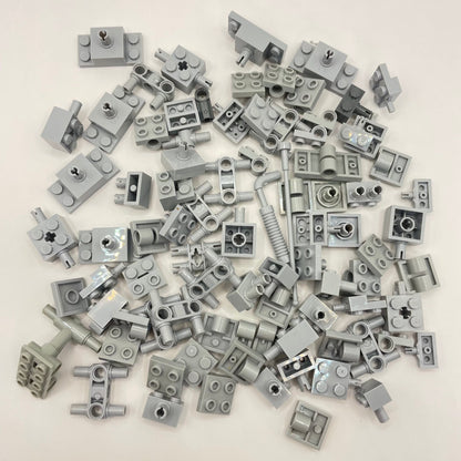 LEGO Vehicle Axles and Hubs, Light Bluish Grey, Approx. 95g