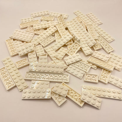 LEGO Plates 2x wide, White, Approx. 110g