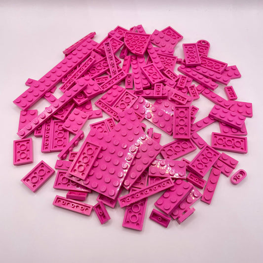 LEGO Plates, Dark Pink, Approx. 105g