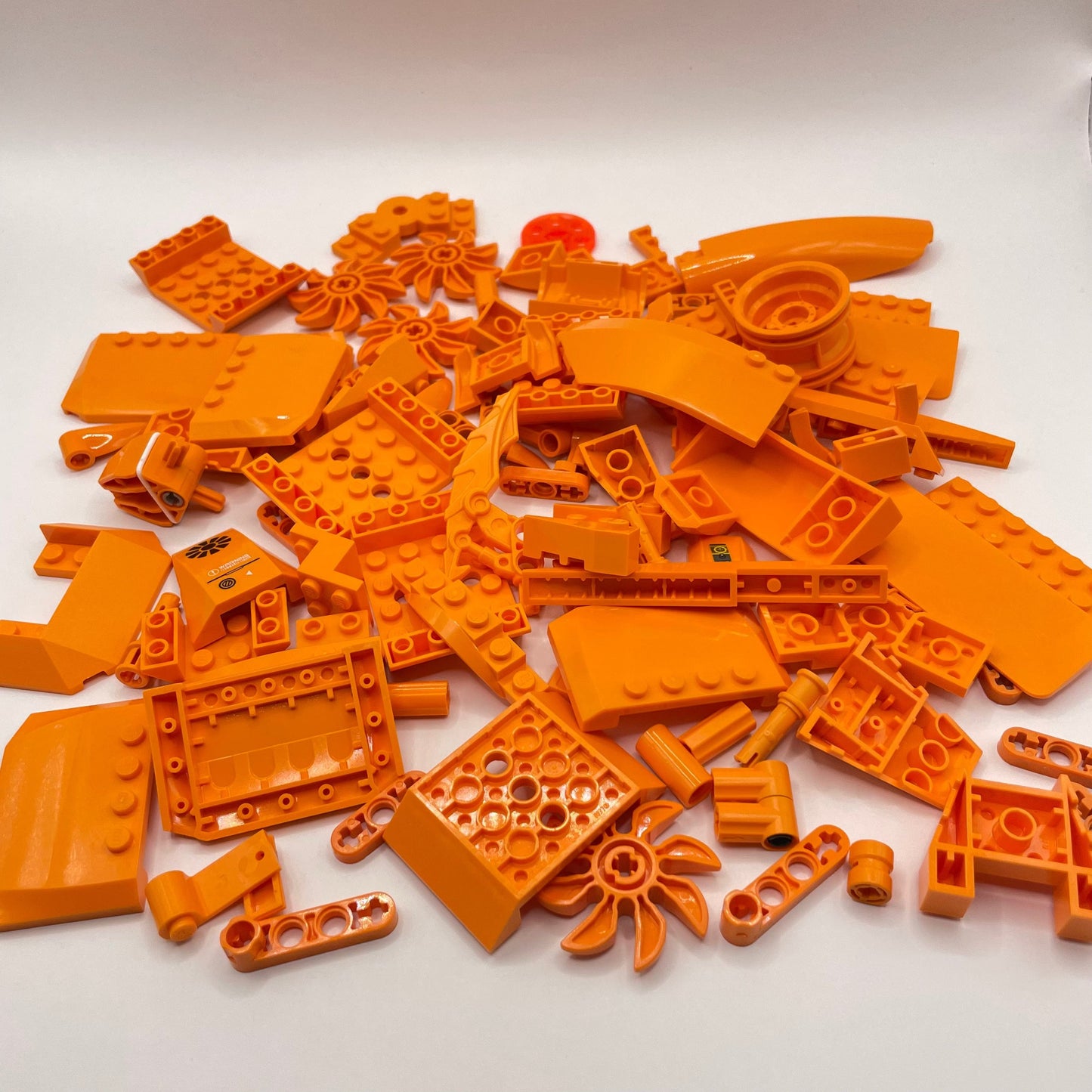 LEGO Vehicle and Technic, Orange, Approx. 140g