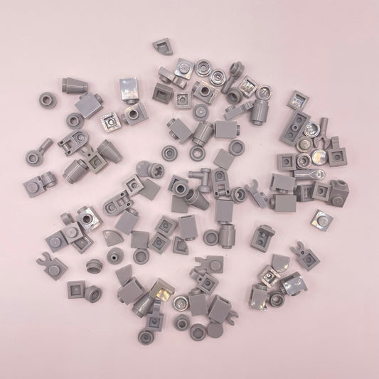 LEGO Greebling, Light Bluish Grey, 100 Pieces