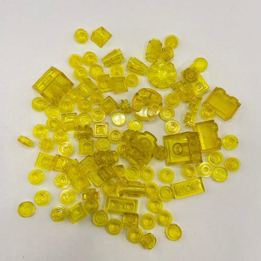 LEGO Transparent Yellow, Mixed Pieces, (100 Pieces)