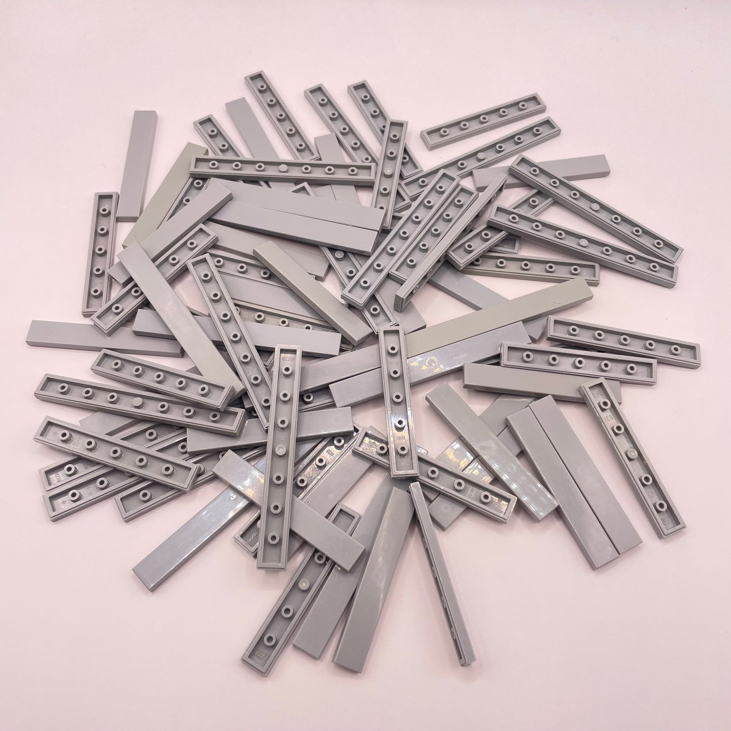 LEGO  Tiles 1x Wide Long, Light Bluish Grey, Approx. 65g