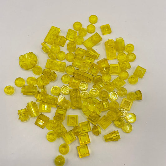 LEGO Transparent Yellow, Mixed Pieces, (100 Pieces)