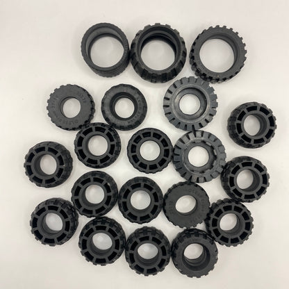 LEGO Medium Tyres, Black, 20 Pieces