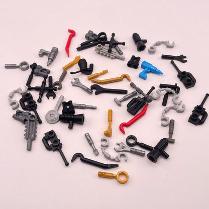 LEGO Mixed Tools, Minifigure Accessories, 50 Pieces