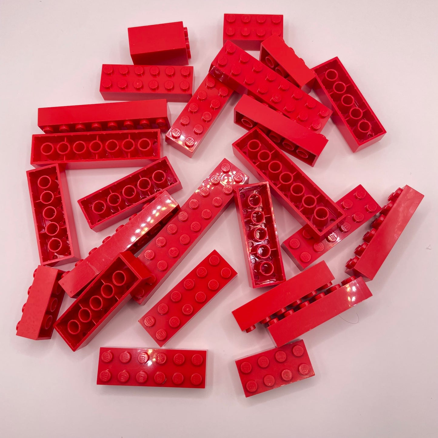 LEGO Long Bricks, Red, 2x Wide, Approx. 80g