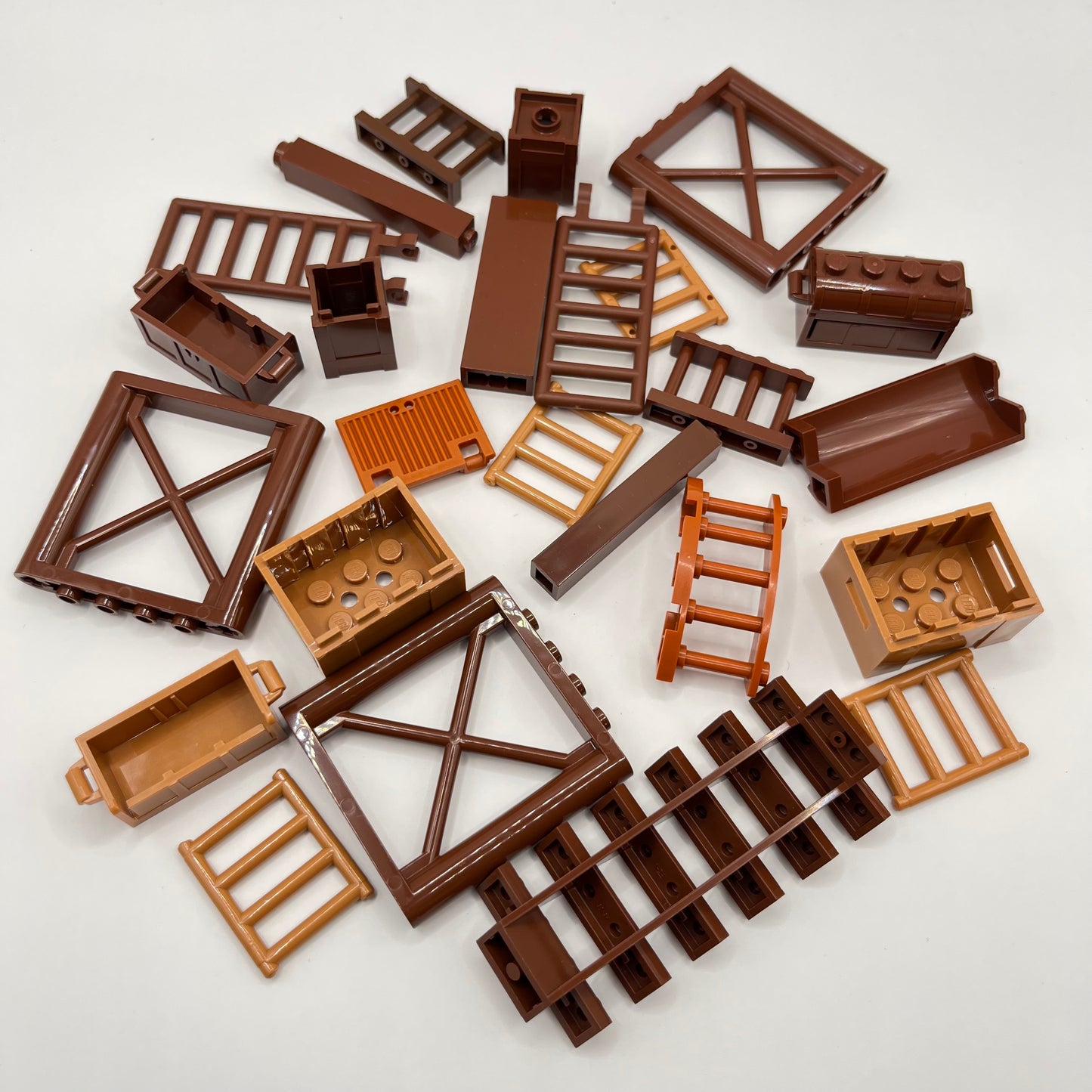 LEGO Mixed Building Pieces, Mixed Brown, Approx. 65g