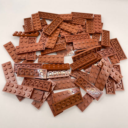 LEGO  Plates, 2x Wide, Medium, Reddish Brown, Approx. 115g