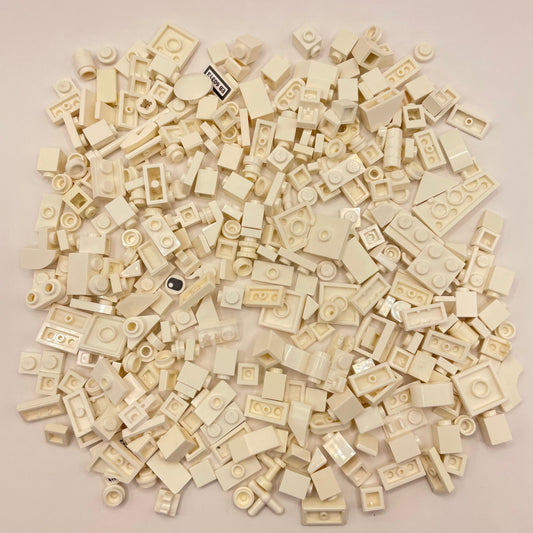 LEGO Small Mixed Pieces, White, Approx. 90g Greebling