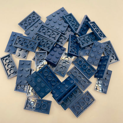 LEGO Plates, 2x4, Dark Blue, 40 Pieces