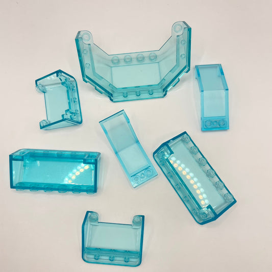 LEGO Transparent Light Blue, Windscreen, Vehicle (7 Pieces)