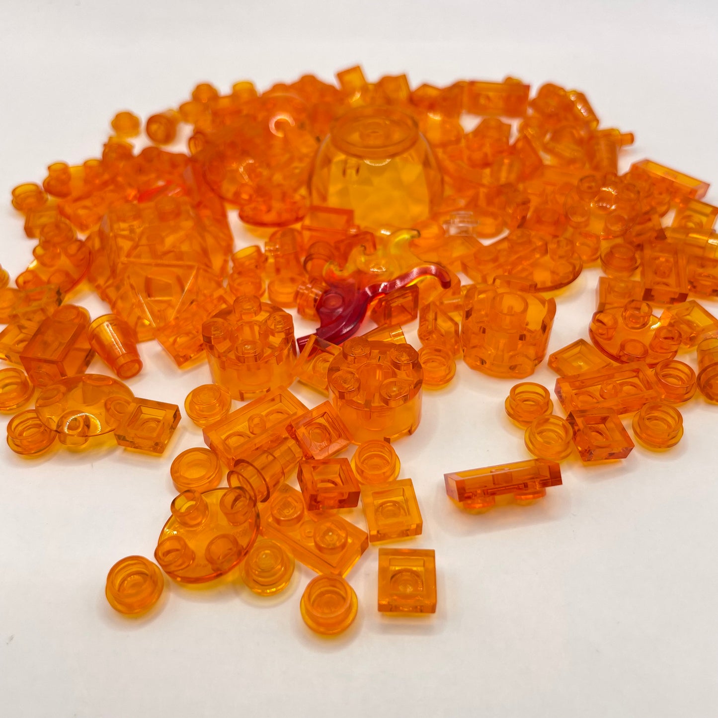 LEGO Transparent Orange, Mixed Pieces, Approx. 40g