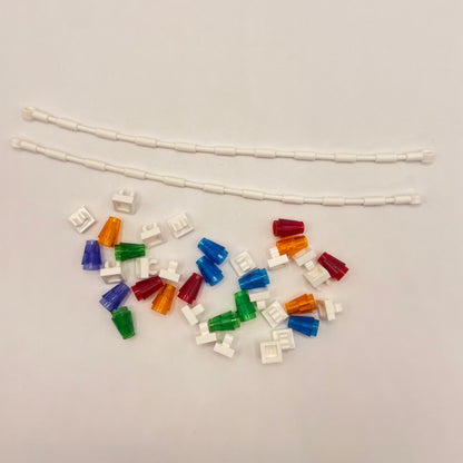 LEGO Rainbow Christmas Light Cord, Mixed Colours, 38 Pieces