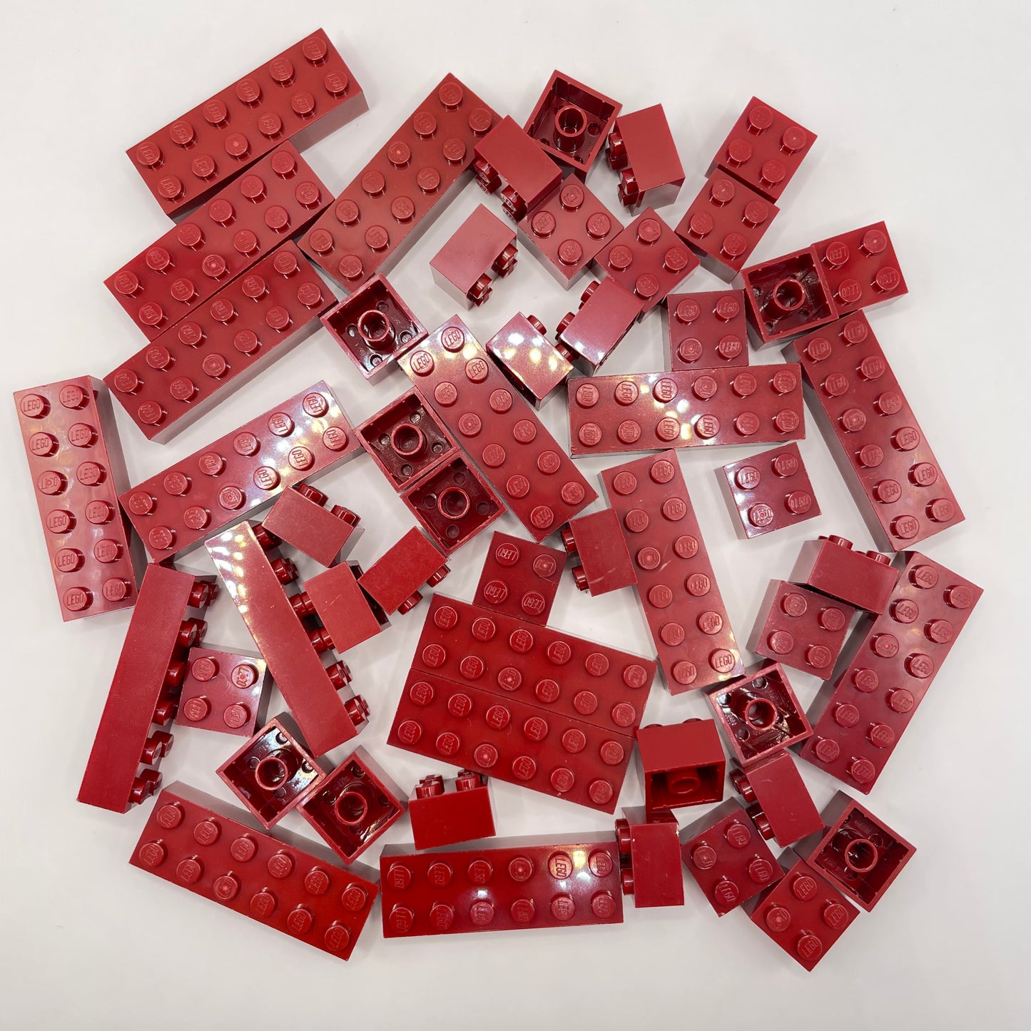 LEGO  Bricks, Dark Red, Approx. 95g