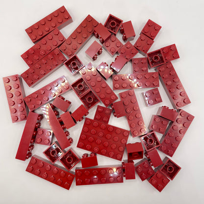 LEGO  Bricks, Dark Red, Approx. 95g