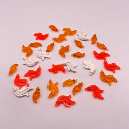 LEGO Flames and Plumes, Transparent, Mixed Colours, 30 Pieces
