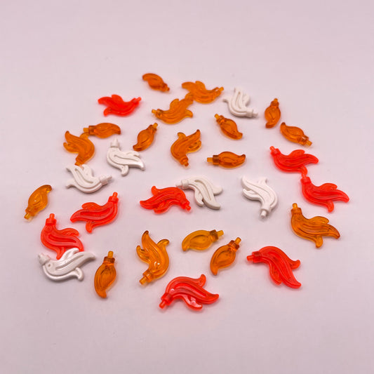LEGO Flames and Plumes, Transparent, Mixed Colours, 30 Pieces