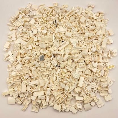 LEGO Small Mixed Pieces, White, Approx. 330g