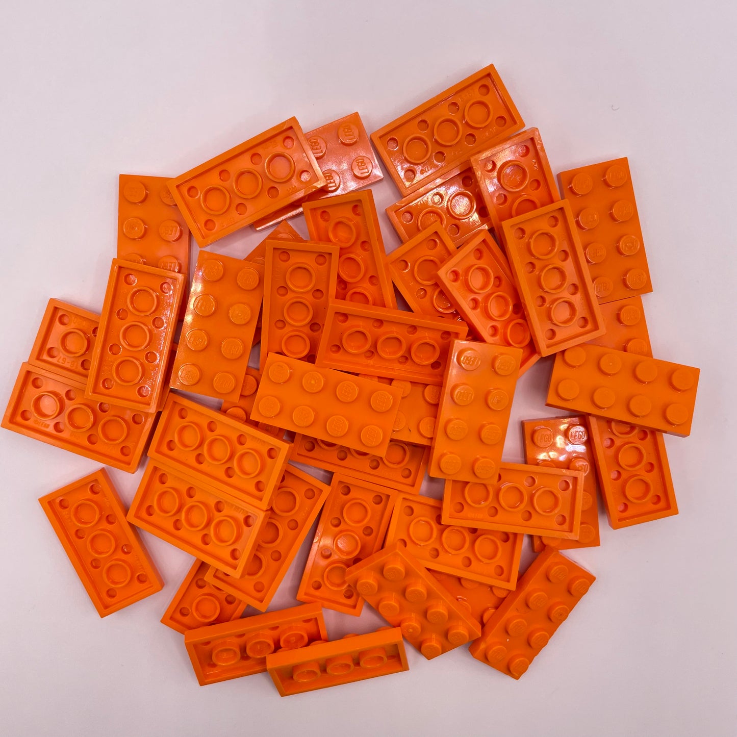 LEGO Plates, 2x4, Orange, 40 Pieces