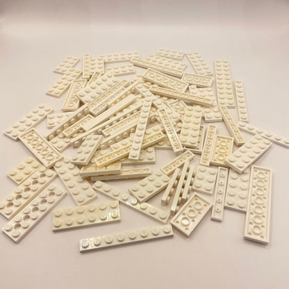 LEGO Plates, White, Approx. 90g