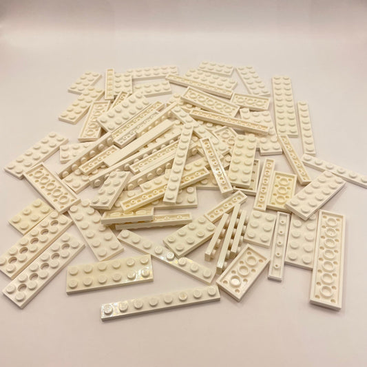 LEGO Plates, White, Approx. 90g