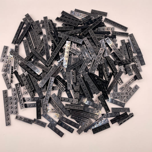 LEGO Medium, 1x Plates, Black, Approx. 150g