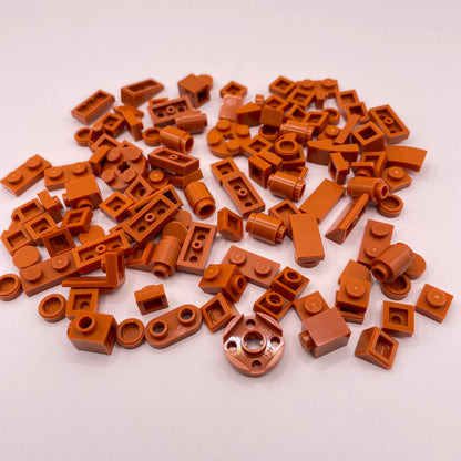 LEGO Greebling, Dark Orange, Approx. 100 pieces