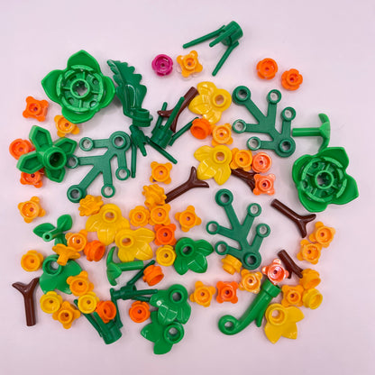 LEGO Flowers and Leaves, Orange and Yellow, Plant, 70 Pieces