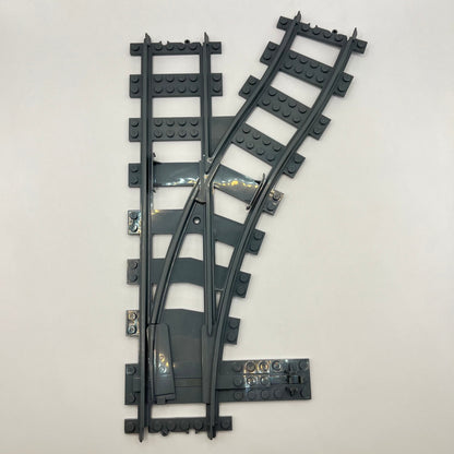 LEGO Right Switch Point, Dark Bluish Grey, RC Train Track, 1 Piece (No Actuator)