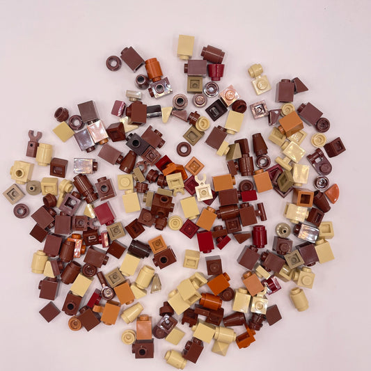 LEGO Greebling, Earth Tones, Approx. 58g