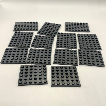 LEGO Plates 6x8 and 6x6, Black, 13 Pieces