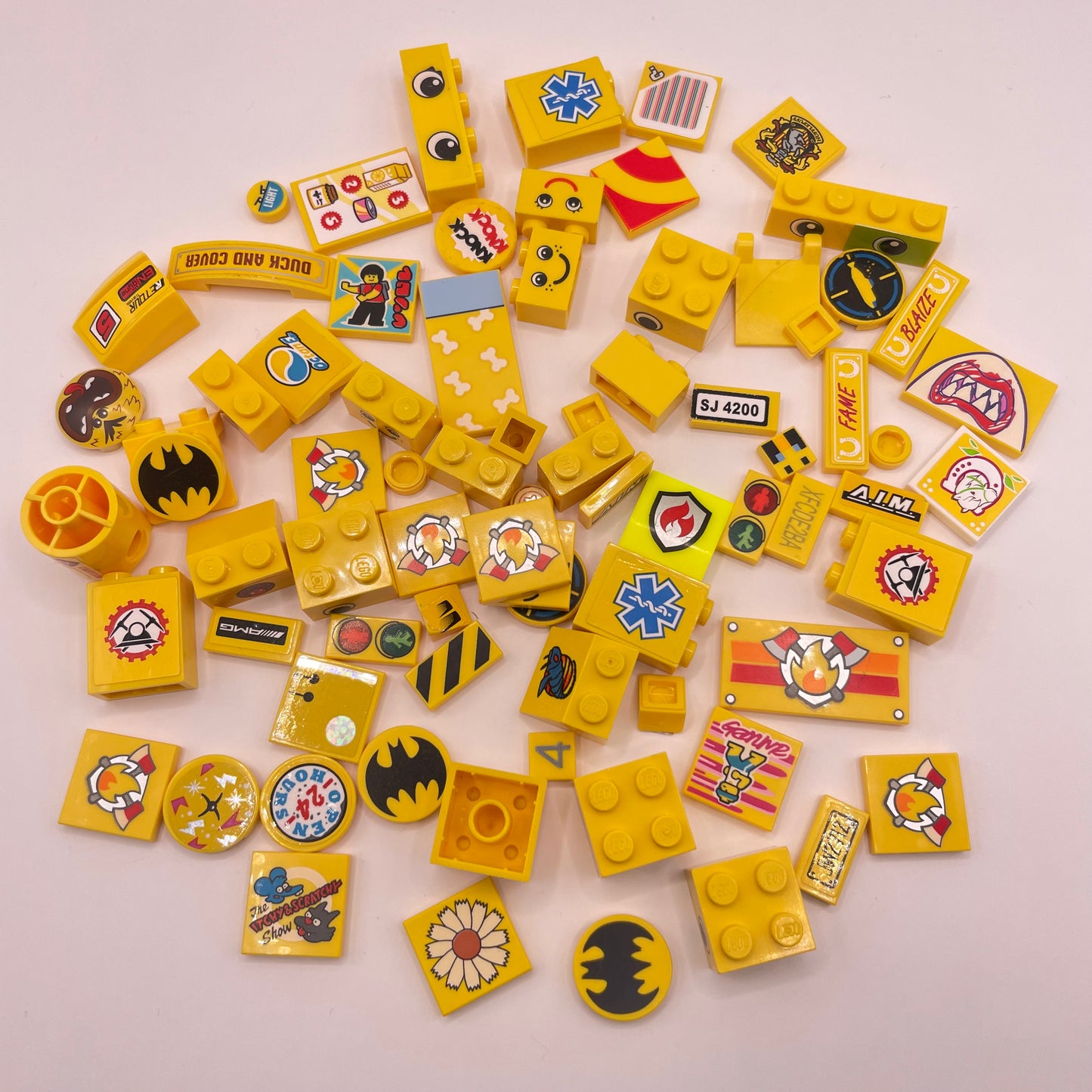 LEGO Small Stickers, Yellow Vehicles, 75 Pieces